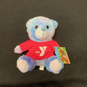 Geri's Bearies Teddy Bear Blueberry YMCA Alexon Blue White Pink Shirt 7"